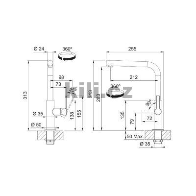 Baterie FS 2841.031 MARIS SLIM, chrom
