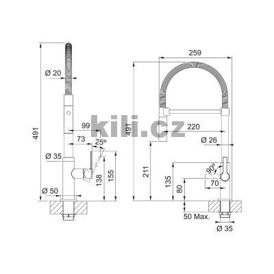 Baterie FS 2845.031 MARIS SLIM SEMI PRO chrom