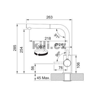 Baterie FS 3235.071 LINA SMART, onyx, s vytahovac� koncovkou