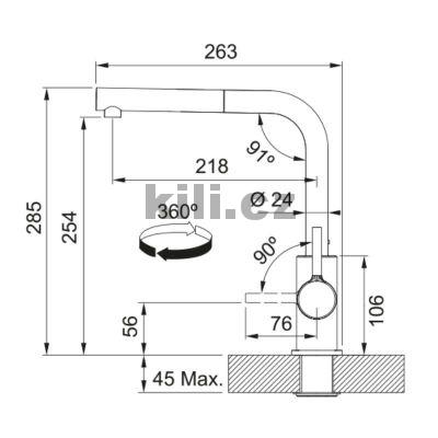 Baterie FS 3235.094 LINA SMART, b�l� led, s vytahovac� koncovkou