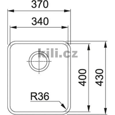 D�ez ANX 110-34 3 1/2" nerez, bez odkapu, spodn�, bez sifonu