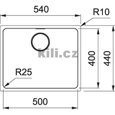 D�ez MYX 110-50 3 1/2" nerez, bez odkapu, s excentrem Easy Click, spodn�
