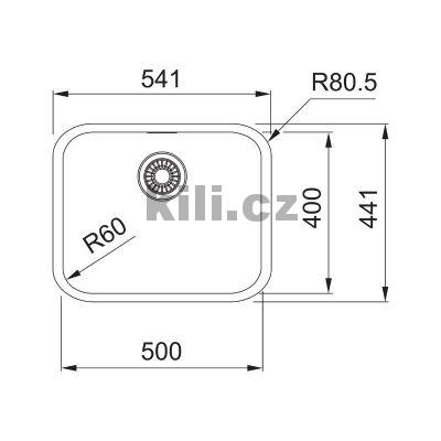 D�ez SRX 110-50 3 1/2" nerez, bez odkapu, bez sifonu