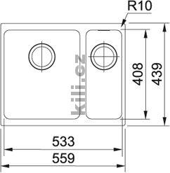 D�ez SID 160/2 b�l� 560x440 mm