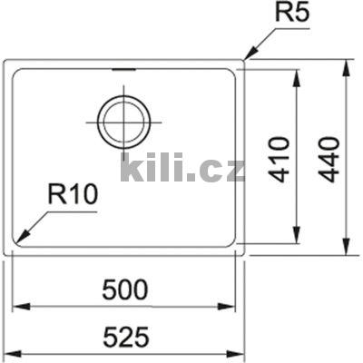 D�ez SID 110-50 3 1/2" �ed�, bez odkapu, spodn�