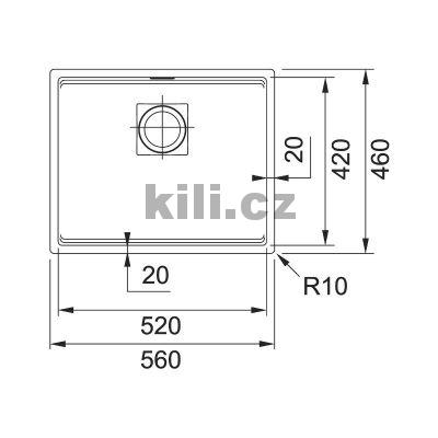 D�ez KNG 110-52 3 1/2" �ed� b�idlice, bez odkapu, spodn�