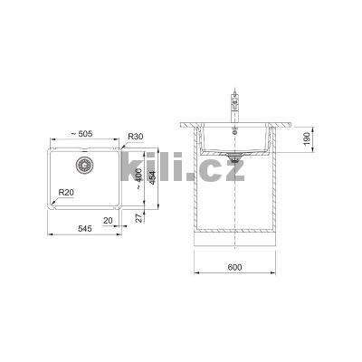 D�ez KXK 110-51 3 1/2" Glacier bez odkapu, spodn�, bez sifonu