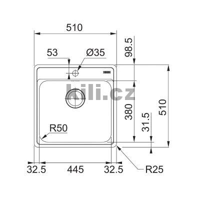 D�ez BCX 210-51 3 1/2"nerez, ploch� okraj