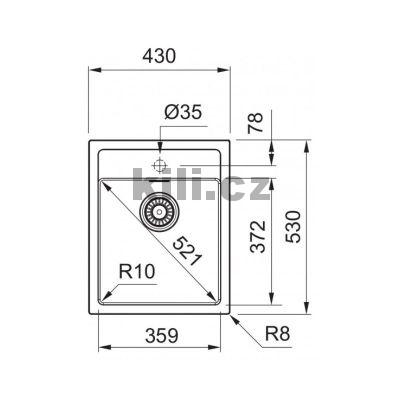 D�ez SID 610-40, 3 1/2" b�ov�, bez odkapu, horn�