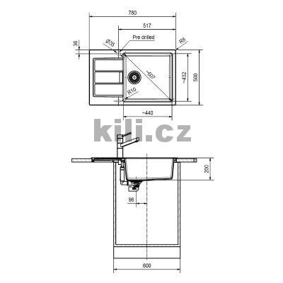 Set T124� d�ez S2D 611-78 XL �ern� + baterie FC 6018.901 LINA Matn� �ern�