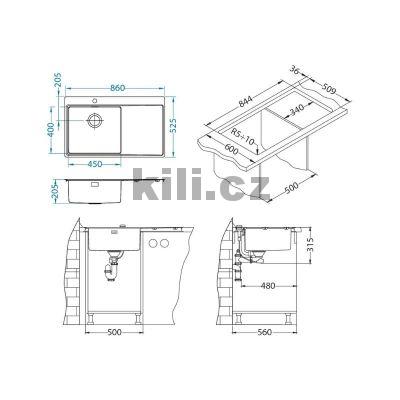 D�ez Pure 50 UP odkap vlevo KMB