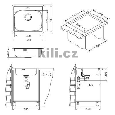 Set D�ez More 10 nerez le�t�n� 3 1/2" + baterie Riviera X chrom
