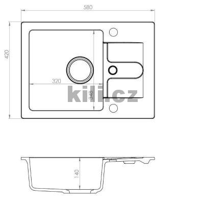 Set D�ez Cortina 20 3 1/2" carbon 91 + baterie Nina carbon