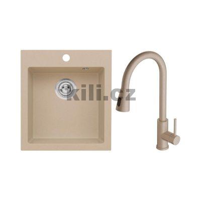 Set D�ez Cortina 20 3 1/2" beige 55 + baterie Primrose PS - beige 55