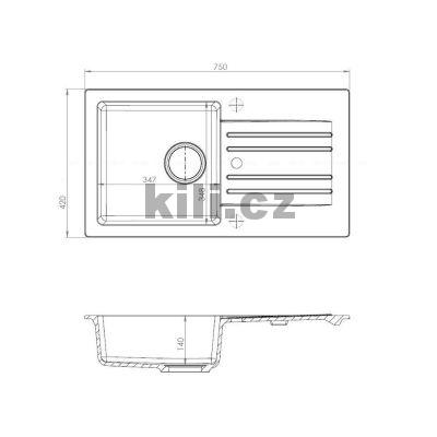 Set d�ez Cortina 140 I 3 1/2" carbon 91 + baterie Primrose - PS carbon 91