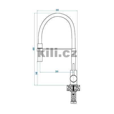 Baterie Ella hadice �ern� chrom