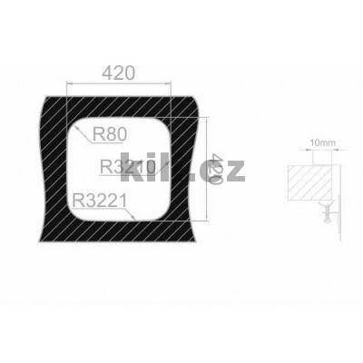 D�ez Bahia 440, 3 1/2� nerez le�t�n�, bez odkapu, s ploch�m okrajem/spodn�