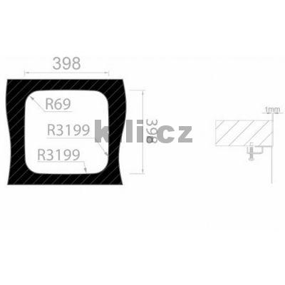 D�ez Bahia 440, 3 1/2� nerez le�t�n�, bez odkapu, s ploch�m okrajem/spodn�