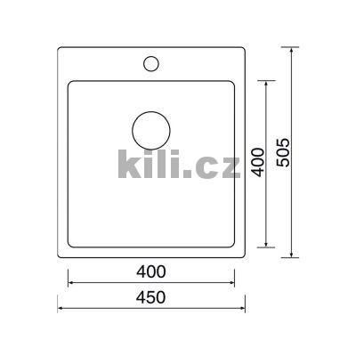 D�ez Blocker 450, 3 1/2� nerez kart��ovan�, bez odkapu, s ploch�m okrajem/spodn�