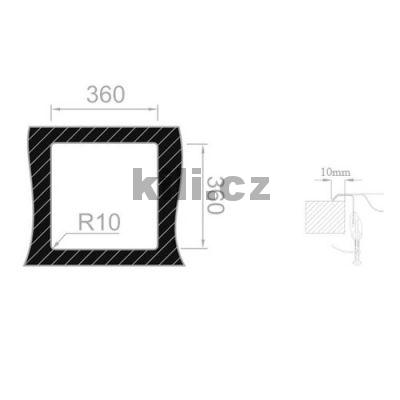 D�ez Bar 380 6/4� nerez matn�, bez odkapu, horn�