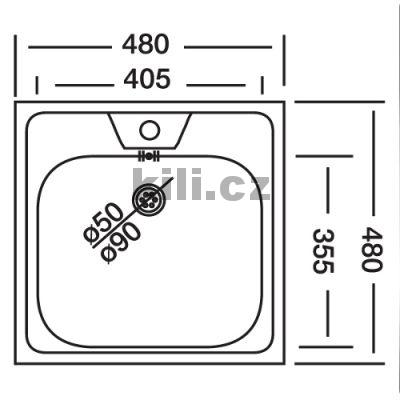 D�ez Classic 480, 3 1/2� nerez matn�, bez odkapu, horn�