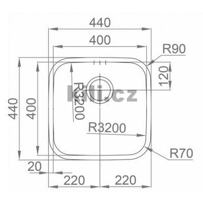 D�ez Bahia 440, 3 1/2� nerez le�t�n�, bez odkapu, spodn�