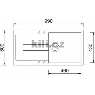D�ez Amanda 990, 3 1/2� Metalblack, oto�n�, horn�/spodn�