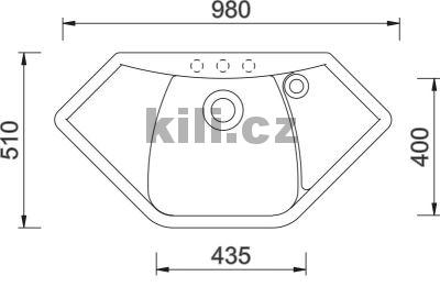 D�ez Naiky 980, 3 1/2� Titanium, rohov�, horn�/spodn�