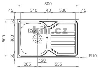 D�ez Okio 800, 3 1/2� nerez le�t�n�, oto�n�, horn�