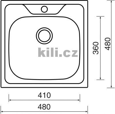 D�ez Classic 480, 3 1/2� nerez le�t�n�, bez odkapu, horn�