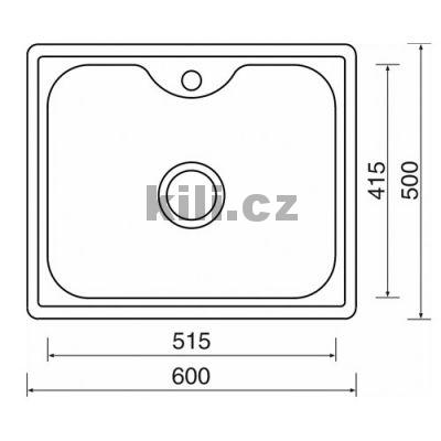 D�ez Bigger 600, 3 1/2� nerez matn�, bez odkapu, horn�