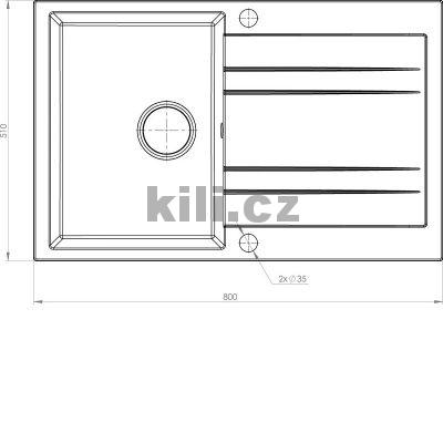 D�ez Grande 800, excentr 3 1/2� metalblack, oto�n�, horn�