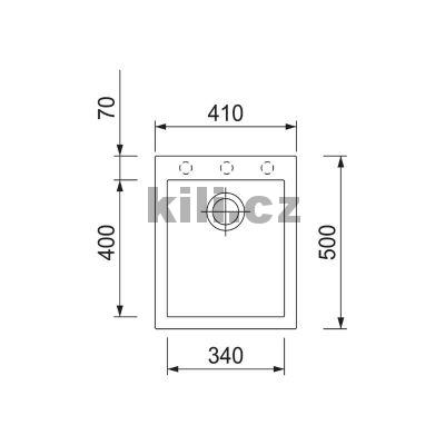 D�ez Cube 410, 3 1/2� Pureblack, bez odkapu, horn�/spodn�