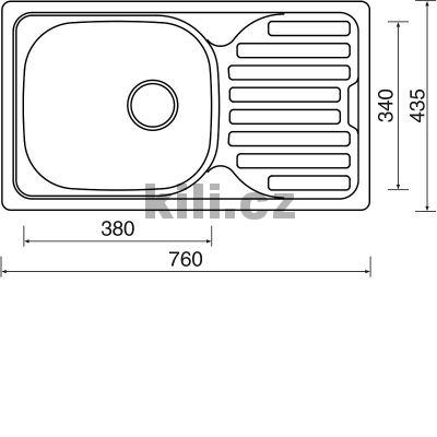 Set d�ez Classic 760 3 1/2� nerez matn� + baterie Pronto chrom lesk