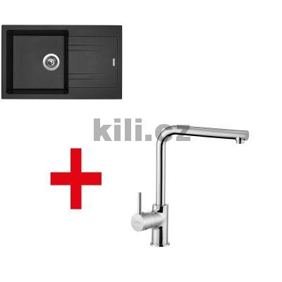 V�ce informac� o v�robku Set d�ez Linea 780N 3 1/2� Metalblack + baterie Elka chrom