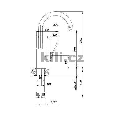 Set d�ez Cube 410 3 1/2� Metalblack + baterie Vitalia Metalblack