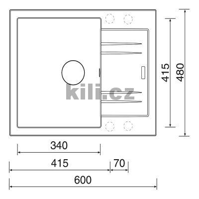 Set d�ez LINEA 600 N 3 1/2" Titanium + baterie VITALIA Titanium