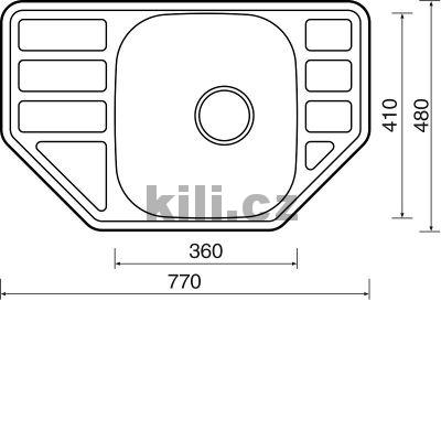 Set d�ez Corno 770 3 1/2� nerez matn� +baterie Pronto chrom lesk