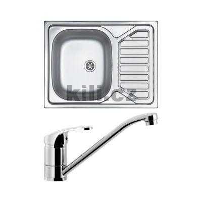 Set d�ez Okio 650 V, 3 1/2� nerez matn� + baterie Pronto, chrom leskl�
