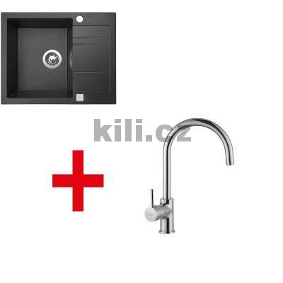 V�ce informac� o v�robku Set d�ez Linea 600 3 1/2� Granblack + baterie Vitalia chrom