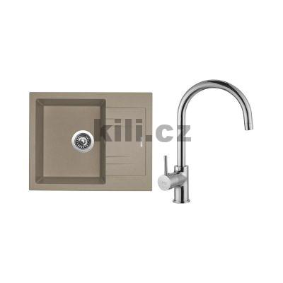 Set d�ez LINEA 600 3 1/2" Truffle 54 + baterie VITALIA chrom leskl�