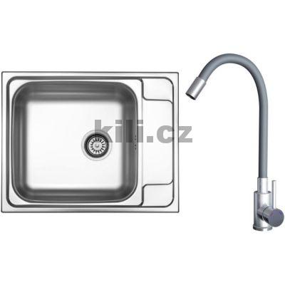 Set d�ez Grand 630 V, 3 1/2� nerez matn� + baterie Elasta nerez/�ed�