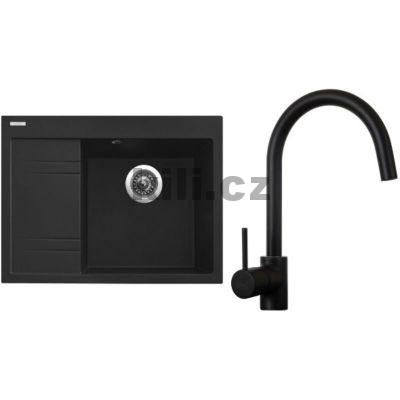 Set d�ez Rim 650 P 3 1/2� Metalblack + baterie Vitalia �ern� matn�