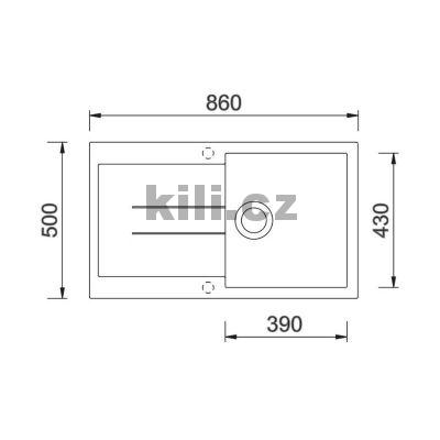 Set d�ez Amanda 860 3 1/2� Metalblack + Vitalia GR  Metalblack