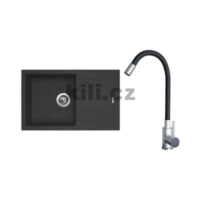 Set d�ez Linea 780 3 1/2� Granblack + baterie Elasta nerez/�ern�