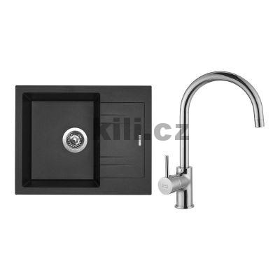 V�ce informac� o v�robku Set d�ez Linea 600 N 3 1/2" Metalblack + baterie VITALIA chrom leskl�