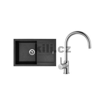 V�ce informac� o v�robku Set d�ez Amanda 780 3 1/2� granblack + baterie Vitalia chrom