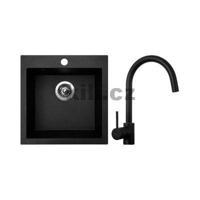 Set d�ez VIVA 455 3 1/2" Granblack + baterie Vitalia �arn� matn�