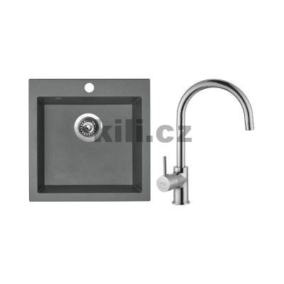 Set d�ez Viva 455 3 1/2" Titanium + baterie Vitalia Chrom leskl�