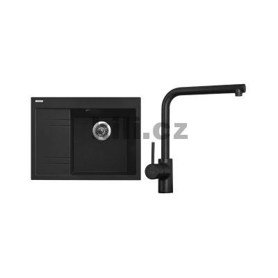Set d�ez Rim 650 P 3 1/2� Metalblack + baterie Elka �ern� matn�